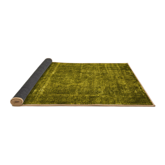 Sideview of Oriental Yellow Industrial Rug, urb2898yw