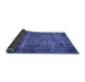 Sideview of Oriental Blue Industrial Rug, urb2898blu