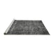 Sideview of Machine Washable Oriental Gray Industrial Rug, wshurb2898gry