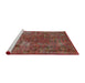 Sideview of Machine Washable Industrial Modern Tomato Red Rug, wshurb2899