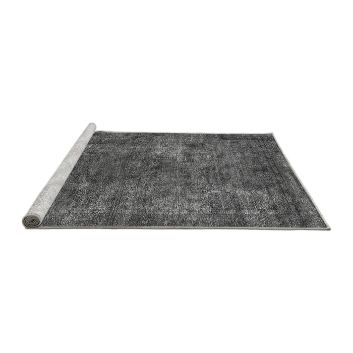 Sideview of Machine Washable Oriental Gray Industrial Rug, wshurb2899gry