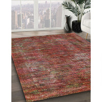 Mid-Century Modern Red Oriental Rug, urb2899