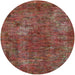 Round Machine Washable Industrial Modern Tomato Red Rug, wshurb2899