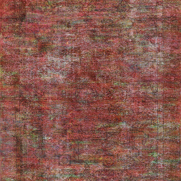 Machine Washable Industrial Modern Tomato Red Rug, wshurb2899