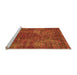 Sideview of Machine Washable Oriental Orange Industrial Area Rugs, wshurb2899org