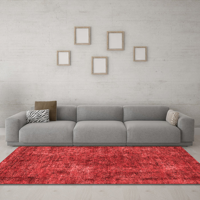 Industrial Red Washable Rugs