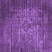 Square Machine Washable Oriental Purple Industrial Area Rugs, wshurb2900pur