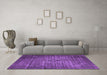 Machine Washable Oriental Purple Industrial Area Rugs in a Living Room, wshurb2900pur