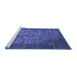 Sideview of Machine Washable Oriental Blue Industrial Rug, wshurb2900blu