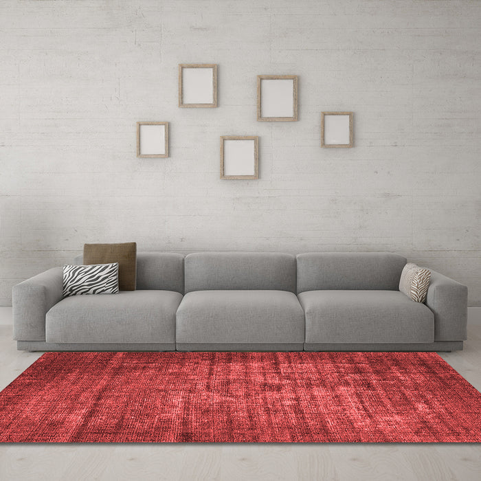 Industrial Red Washable Rugs