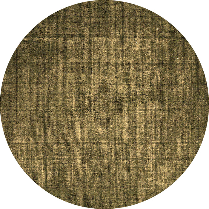 Round Machine Washable Oriental Brown Industrial Rug, wshurb2900brn