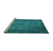 Sideview of Machine Washable Oriental Light Blue Industrial Rug, wshurb2900lblu