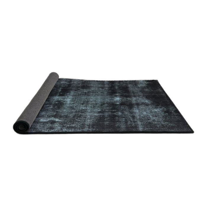 Sideview of Mid-Century Modern Marble Blue Oriental Rug, urb2901