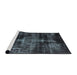 Sideview of Machine Washable Industrial Modern Marble Blue Rug, wshurb2901