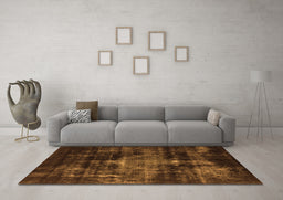 Machine Washable Oriental Orange Industrial Area Rugs in a Living Room, wshurb2901org