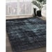 Machine Washable Industrial Modern Marble Blue Rug in a Family Room, wshurb2901