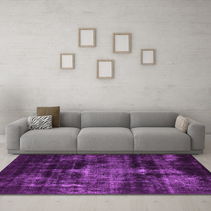 Machine Washable Oriental Pink Industrial Rug in a Living Room, wshurb2901pnk