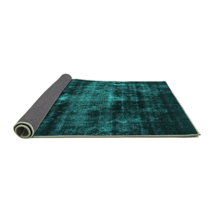 Sideview of Oriental Turquoise Industrial Rug, urb2901turq