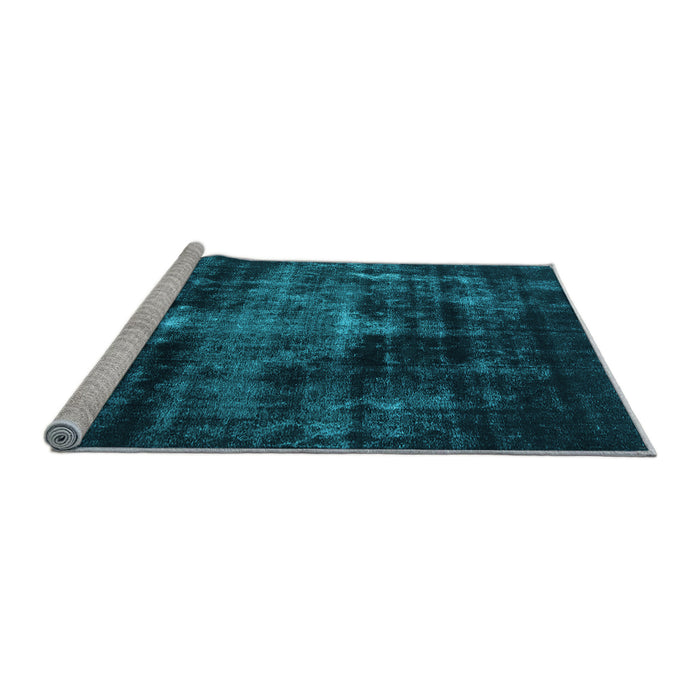 Sideview of Machine Washable Oriental Light Blue Industrial Rug, wshurb2901lblu