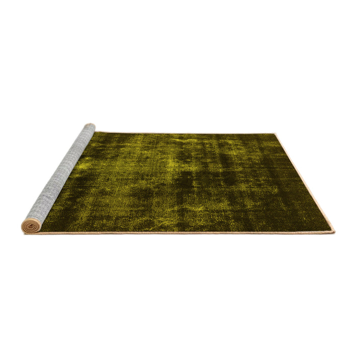 Sideview of Machine Washable Oriental Yellow Industrial Rug, wshurb2901yw