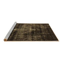 Sideview of Machine Washable Oriental Brown Industrial Rug, wshurb2901brn