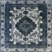 Square Machine Washable Industrial Modern Dark Blue Grey Blue Rug, wshurb2902