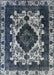 Mid-Century Modern Dark Blue Grey Blue Oriental Rug, urb2902