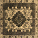 Square Machine Washable Oriental Brown Industrial Rug, wshurb2902brn