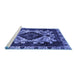 Sideview of Machine Washable Oriental Blue Industrial Rug, wshurb2902blu