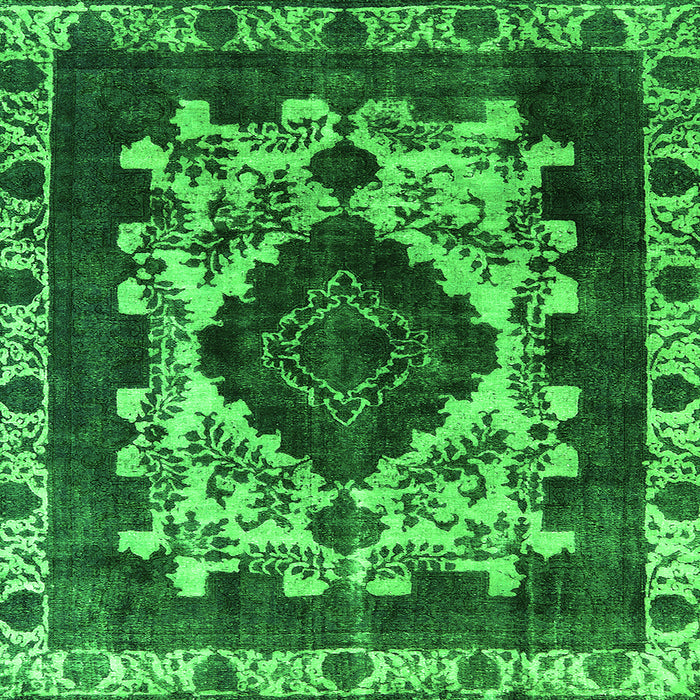 Square Oriental Green Industrial Rug, urb2902grn