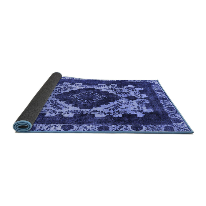 Sideview of Oriental Blue Industrial Rug, urb2902blu