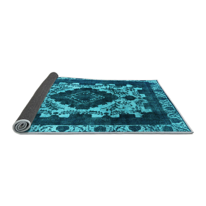 Sideview of Oriental Light Blue Industrial Rug, urb2902lblu