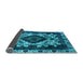 Sideview of Oriental Light Blue Industrial Rug, urb2902lblu