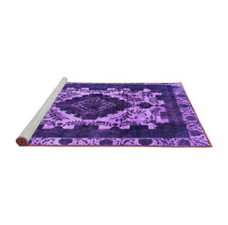 Sideview of Machine Washable Oriental Purple Industrial Area Rugs, wshurb2902pur
