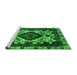 Sideview of Machine Washable Oriental Green Industrial Area Rugs, wshurb2902grn