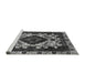 Sideview of Machine Washable Oriental Gray Industrial Rug, wshurb2902gry