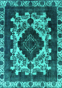 Oriental Turquoise Industrial Rug, urb2902turq