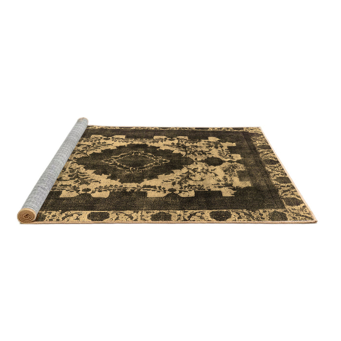 Sideview of Machine Washable Oriental Brown Industrial Rug, wshurb2902brn
