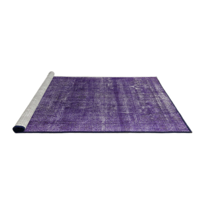 Sideview of Machine Washable Industrial Modern Bright Grape Purple Rug, wshurb2903