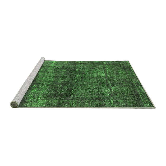 Sideview of Machine Washable Persian Green Bohemian Area Rugs, wshurb2903grn