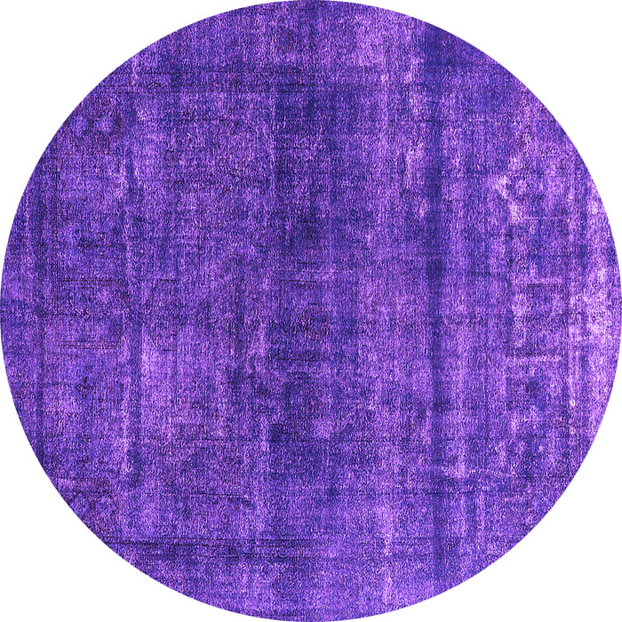 Round Persian Purple Bohemian Rug, urb2903pur