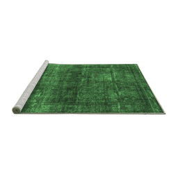 Sideview of Machine Washable Persian Emerald Green Bohemian Area Rugs, wshurb2903emgrn