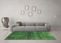 Machine Washable Persian Green Bohemian Rug, wshurb2903grn