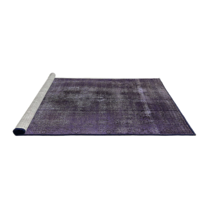 Sideview of Machine Washable Industrial Modern Plum Purple Rug, wshurb2904