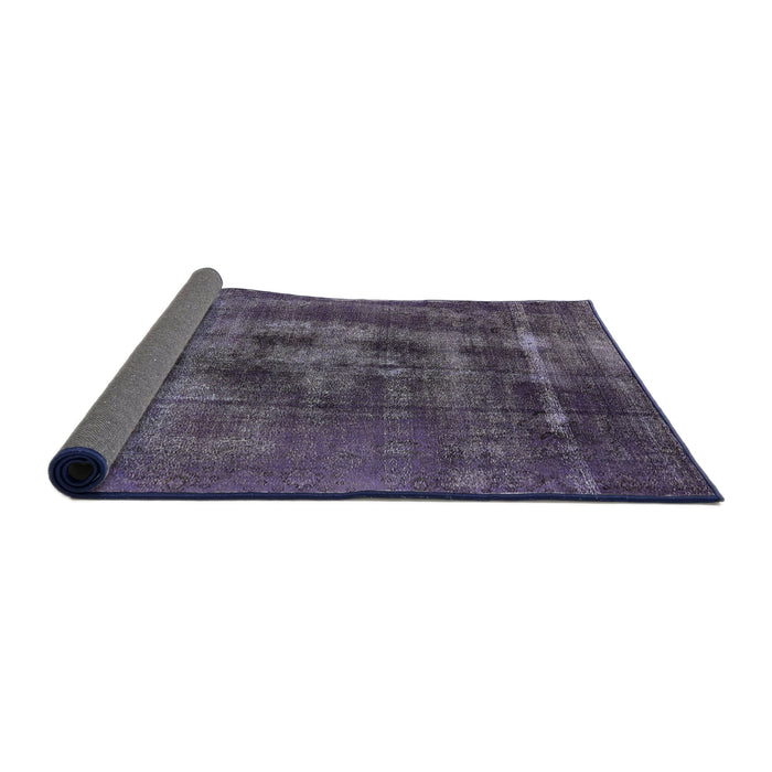 Sideview of Mid-Century Modern Plum Purple Oriental Rug, urb2904
