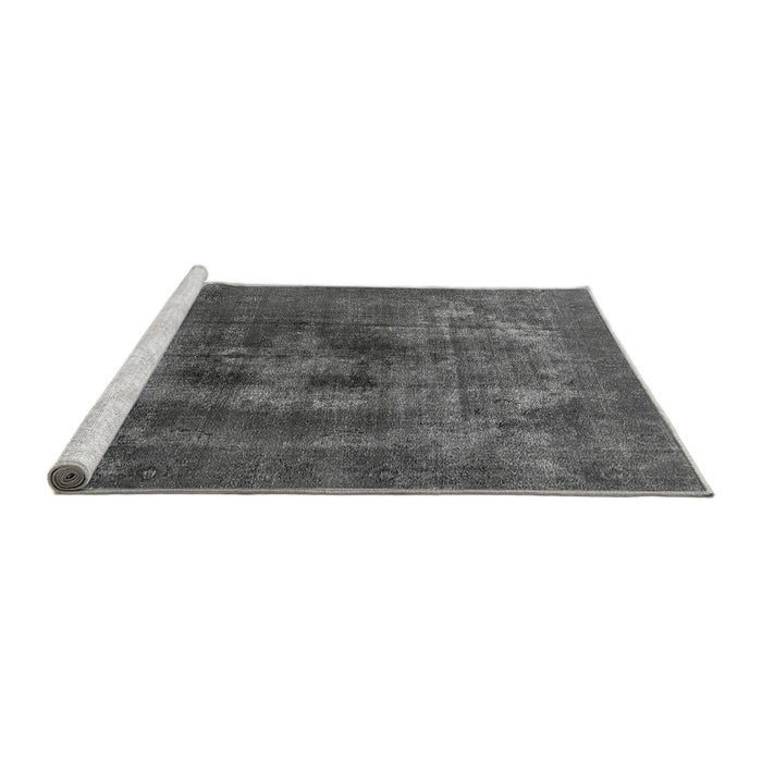 Sideview of Machine Washable Oriental Gray Industrial Rug, wshurb2904gry