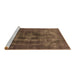 Sideview of Machine Washable Oriental Brown Industrial Rug, wshurb2904brn