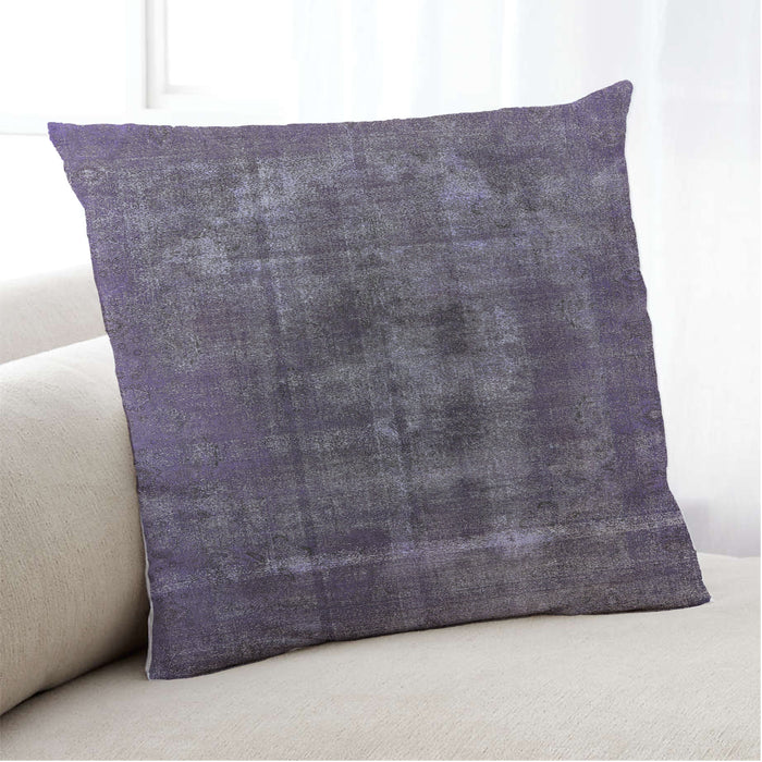 Lifestyle Image of Mid-Century Modern Urban Square Plum Purple Throw Pillow, 18 inch by 18 inch, pwurb2904