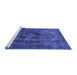 Sideview of Machine Washable Oriental Blue Industrial Rug, wshurb2904blu