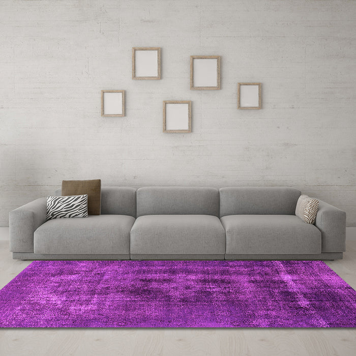 Machine Washable Oriental Pink Industrial Rug in a Living Room, wshurb2904pnk